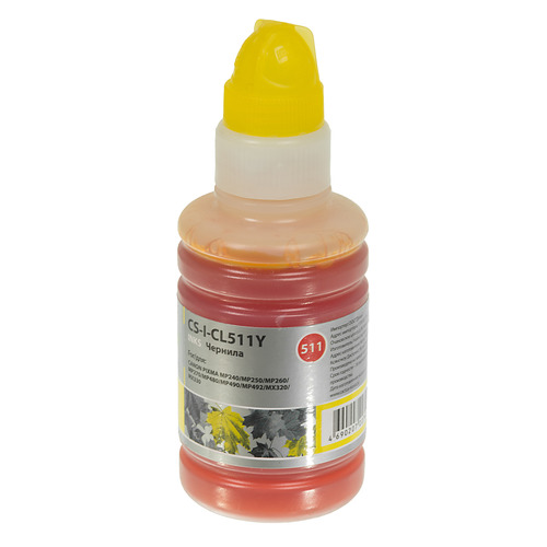 

Чернила Cactus CS-I-CL511Y, для Canon, 100мл, желтый, CS-I-CL511Y