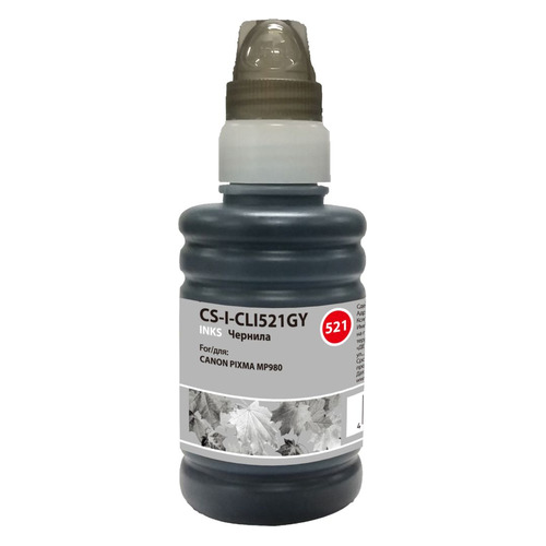 

Чернила Cactus CS-I-CLI521GY, для Canon, 100мл, серый, CS-I-CLI521GY