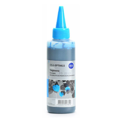 

Чернила Cactus CS-I-EPT0822, для Epson, 100мл, голубой, CS-I-EPT0822