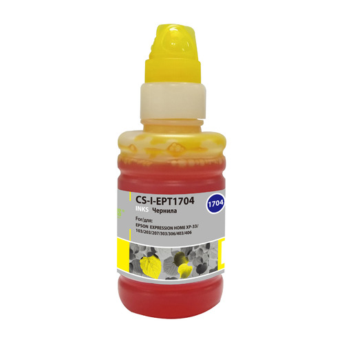 

Чернила Cactus CS-I-EPT1704, для Epson, 100мл, желтый, CS-I-EPT1704