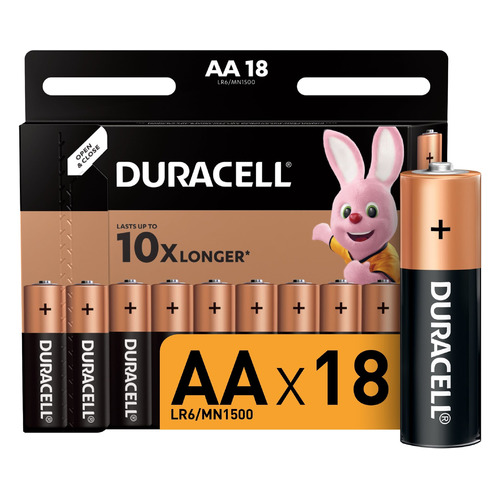 

AA Батарейка Duracell Basic LR6-18BL MN1500, 18 шт., LR6-18BL MN1500