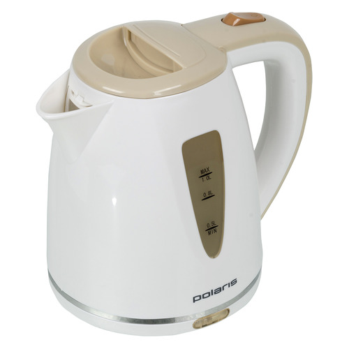 

Чайник электрический POLARIS PWK1038C, 1200Вт, белый и бежевый