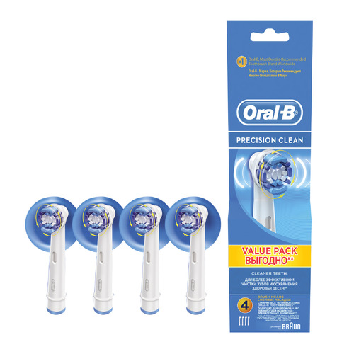 

Сменные насадки для зубной щетки ORAL-B Precision Clean 4 шт [81496341]