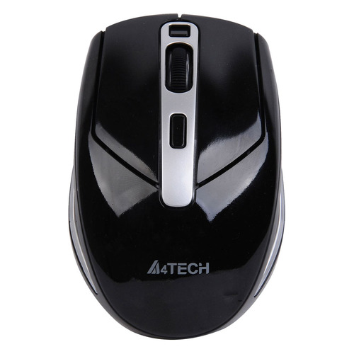 

Мышь A4TECH G11-590FX, оптическая, беспроводная, USB, черный и серебристый, G11-590FX