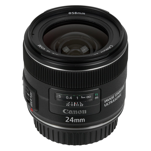 Объектив CANON 24mm f/2.8 EF IS USM, Canon EF, черный [5345b005]