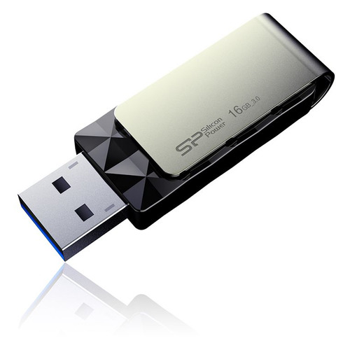 

Флешка USB SILICON POWER Blaze B30 16Гб, USB3.0, черный и серый [sp016gbuf3b30v1k]