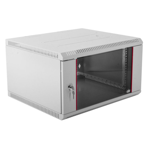 

Шкаф коммутационный ЦМО (ШРН-Э-6.350) 6U 600x350мм пер.дв.стекл несъемн.бок.пан. серый