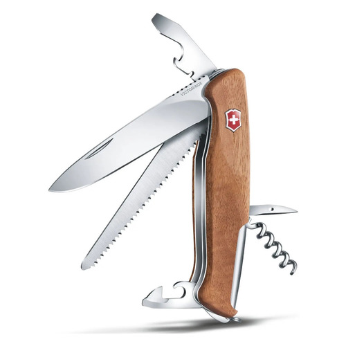 

Складной нож Victorinox RangerWood 55, функций: 10, 130мм, дерево , коробка картонная [0.9561.63], RangerWood 55