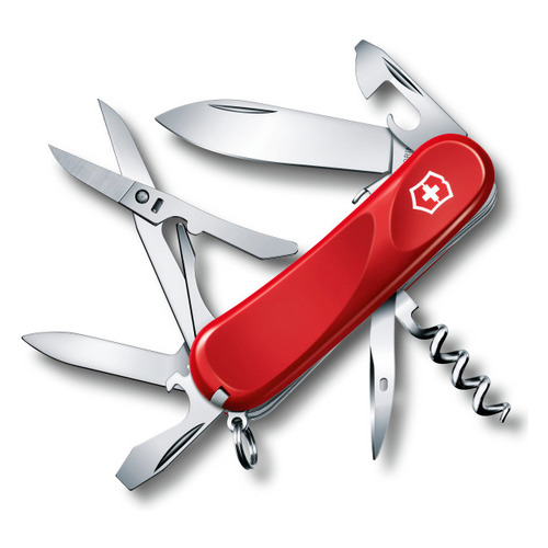 

Складной нож Victorinox Evolution S14, 14 функций, 85мм, красный , коробка картонная, Evolution S14