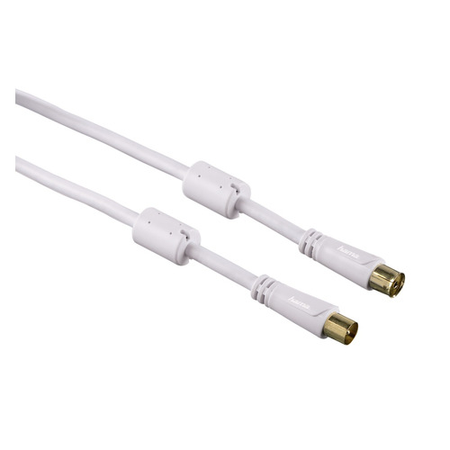

Кабель антенный HAMA Coax (m) - Coax (f) , 15м, GOLD ф/фильтр, белый [00122417]