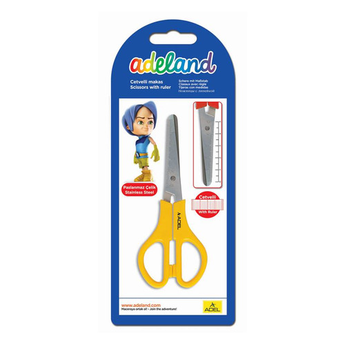 

ADEL 460-0145-800 ADELAND школьные, 130мм, ручки пластиковые, нержавеющая сталь, ассорти, блистер, ADELAND