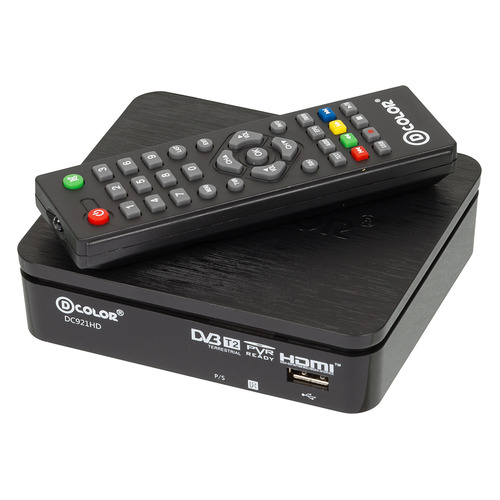 

Ресивер DVB-T2 D-COLOR DC921HD, черный