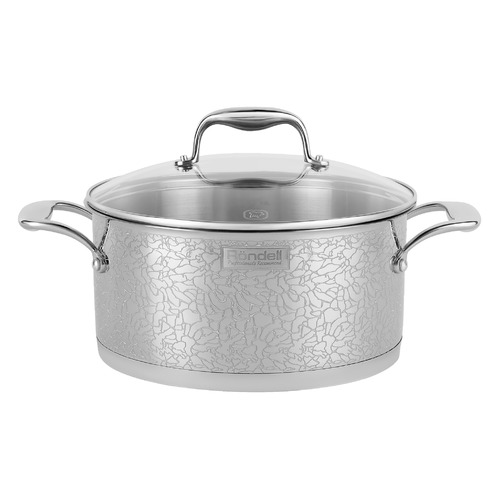 

Кастрюля RONDELL Vintage RDS-344, 5л, с крышкой, серебристый, RDS-344