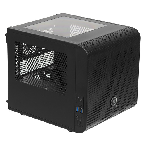 

Корпус miniITX Thermaltake Core V1, Mini-Tower, без БП, черный [ca-1b8-00s], V1