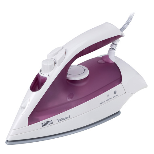 

Утюг BRAUN TS320C, 1700Вт, фиолетовый/ белый [0x12711059], Фиолетовый и белый, TS320C