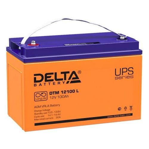 фото Аккумуляторная батарея для ибп delta dtm 12100 l 12в, 100ач