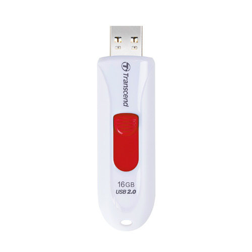 фото Флешка usb transcend jetflash 590 16гб, usb2.0, белый [ts16gjf590w]