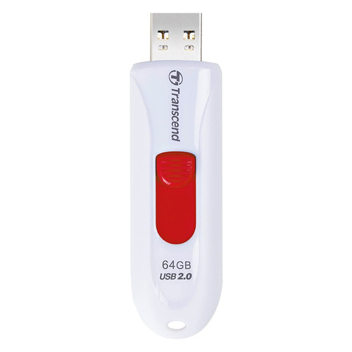 фото Флешка usb transcend jetflash 590 64гб, usb2.0, белый [ts64gjf590w]