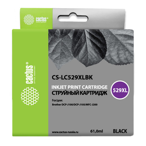 

Картридж CACTUS CS-LC529XLBK, черный, CS-LC529XLBK