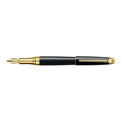 

Ручка перьев. Carandache Leman Ebony (4799.272) black lacquered GP F золото 18K двухцветное подар.ко, Ebony