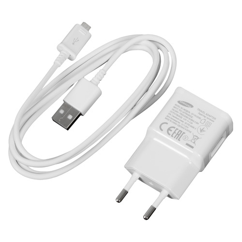 фото Сетевое зарядное устройство samsung ep-ta12eweugru, usb, microusb, 2a, белый