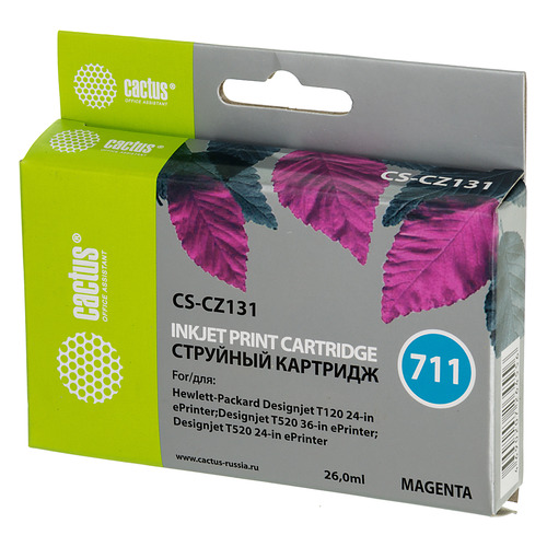 

Картридж Cactus CS-CZ131, №711, пурпурный / CS-CZ131, CS-CZ131