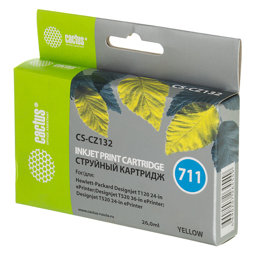 

Картридж Cactus CS-CZ132, №711, желтый / CS-CZ132, CS-CZ132